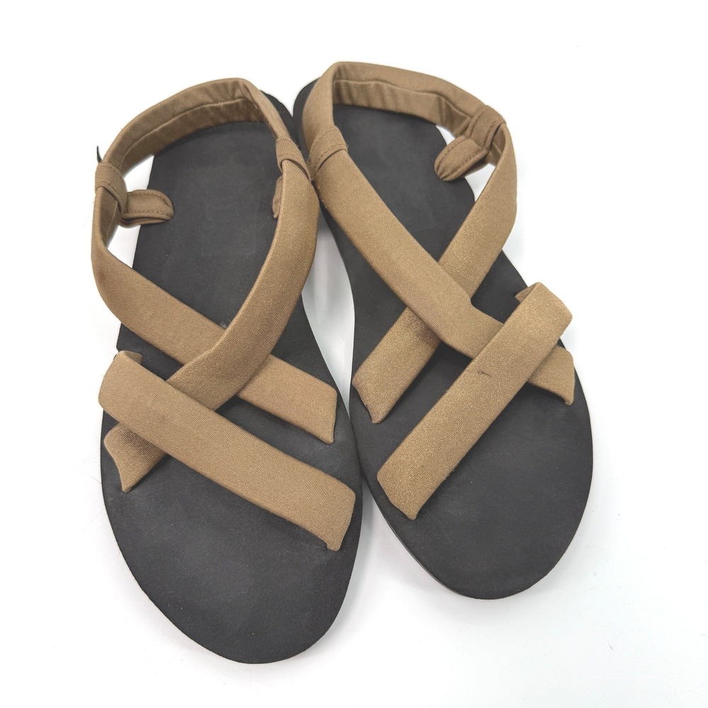 JAG Strappy Sandals Women 7.5-8.5 Gold Strappy Gorpcore Festival Boho Indie